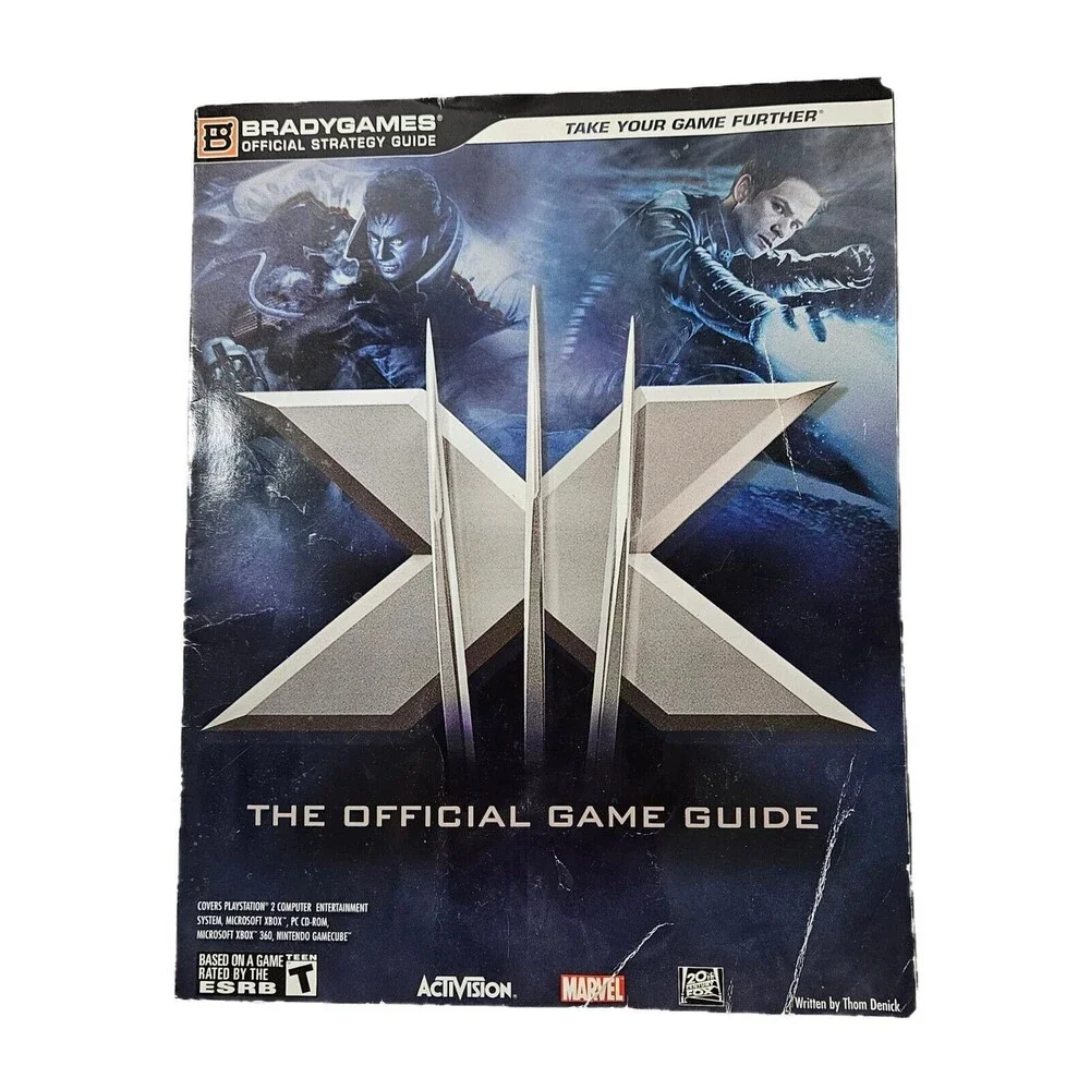 Bradygames XMen The Official Game Strategy Guide For PS 2, Xbox, PC Cd Rom GCube